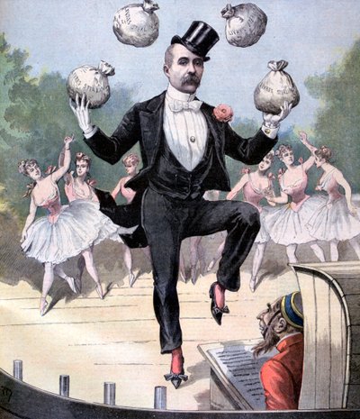 乔治·克莱门梭（Georges Clemenceau）玩杂耍的英国钱袋，1893年 作者 亨利·迈耶（Henri Meyer）