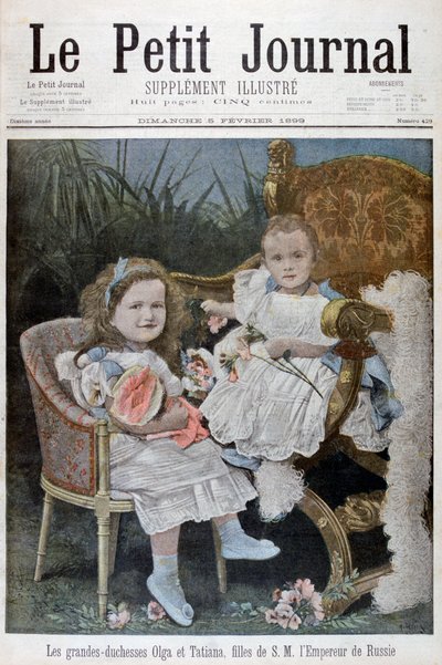 俄罗斯大公爵夫人奥尔加和塔蒂亚娜，1899年 作者 亨利·迈耶（Henri Meyer）