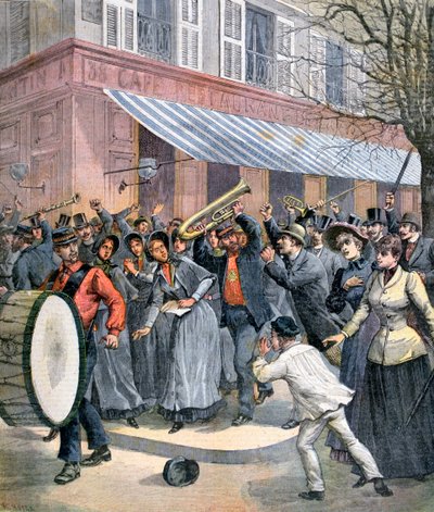 救世军行进于1892年，在鼓手的带领下被围观者所包围 作者 亨利·迈耶（Henri Meyer）