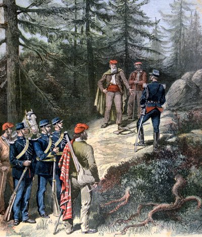 科西嘉强盗，雅克·贝拉斯科西亚，1892年向警方投降 作者 亨利·迈耶（Henri Meyer）