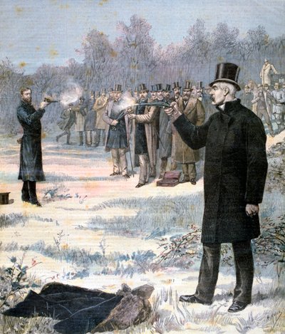 保罗·德劳德（Paul Deroulede）和乔治·克莱门梭（Georges Clemenceau）之间的决斗，1893年 作者 亨利·迈耶（Henri Meyer）