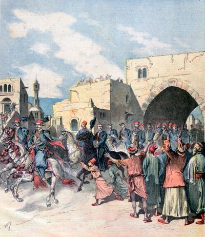 法国领事在1892年圣诞节庆祝活动期间抵达伯利恒 作者 亨利·迈耶（Henri Meyer）