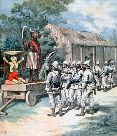 战争偶像，加纳，非洲达荷美，1892年 作者 亨利·迈耶（Henri Meyer）