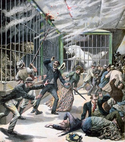 1891年，法国蒙索莱米纳斯动物园的事件 作者 亨利·迈耶（Henri Meyer）