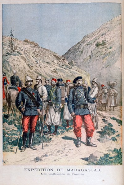 法国远征军在马达加斯加的制服，1895年 作者 亨利·迈耶（Henri Meyer）
