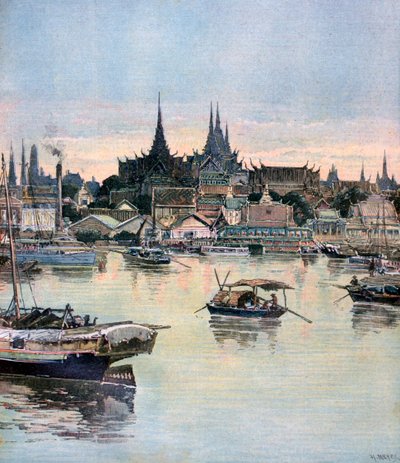 曼谷风景，1893年 作者 亨利·迈耶（Henri Meyer）