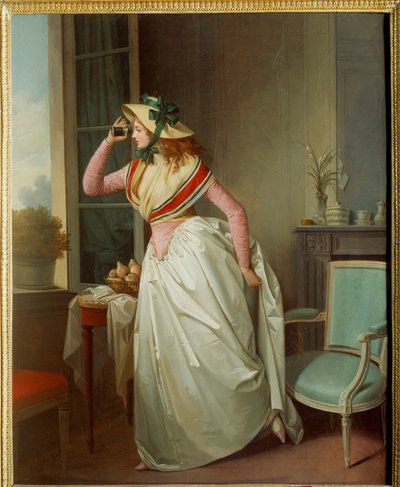 眼中的女人 Henri Nicolas van Gorp (1756-1819) 19 世纪的画作 0,4x0,32 m 鲁昂，美术博物馆 作者 亨利·尼古拉斯·范·哥普