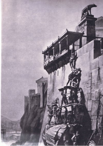 拯救罗马的鹅，来自 MacMillan 学校海报，约 1950-60 年代（石版画） 作者 亨利·保罗·莫特