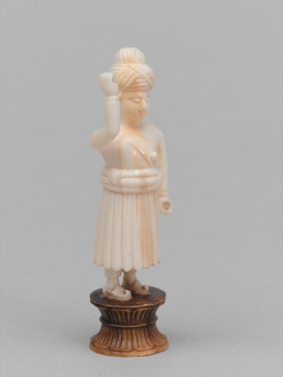 黑色棋子，棋子，印度，约1820年 作者 亨利·雷诺（Henri Renaud）