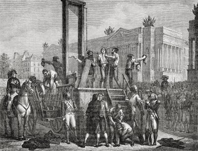 罗伯斯皮尔及其追随者于1794年执行，由乔纳德镌刻 作者 亨利·雷诺（Henri Renaud）