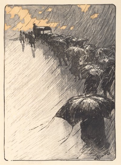 特雷斯特劳的葬礼 作者 亨利·里维耶尔（Henri Riviere）