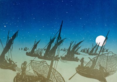 渔民们 作者 亨利·里维耶尔（Henri Riviere）