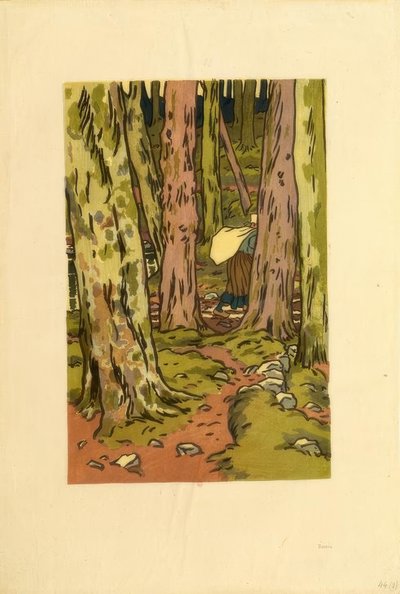 洛圭维的木制洗衣房 作者 亨利·里维耶尔（Henri Riviere）