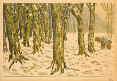 Le Bois.冬季 作者 亨利·里维耶尔（Henri Riviere）