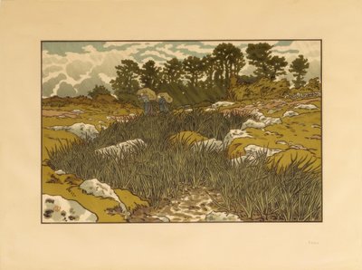 Lopérec的小河 作者 亨利·里维耶尔（Henri Riviere）