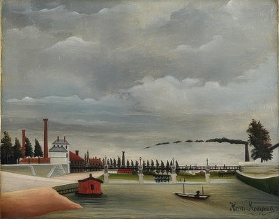 塞纳河银行。 1898年 作者 亨利·卢梭