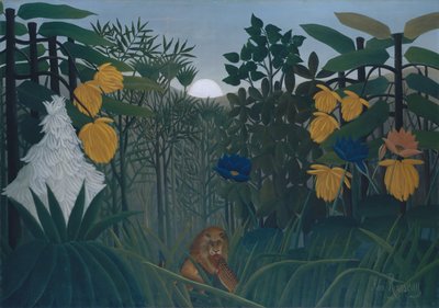 狮子座，约1907年。 作者 亨利·卢梭