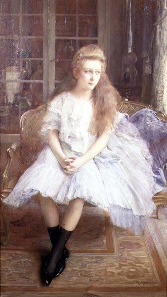 一个年轻女孩的画像 作者 Henri Royer