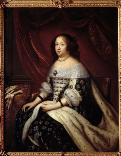 法国女王奥地利安妮 (1601-1666) 的肖像 Henri Testelin (1616-1695) 绘画 17 世纪 私人收藏 作者 亨利·泰特林