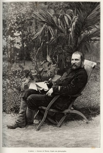 作者Charles Edouard Hocquard博士（1853-1911）的肖像，一级医学专业。Thiriat的雕刻作品，为Charles Edouard Hocquard博士（1853-1911）的故事 "Trente mois au Tonkin "作插图，1885年，在Le tour du monde, nouveau journal上。 作者 亨利·提里亚特