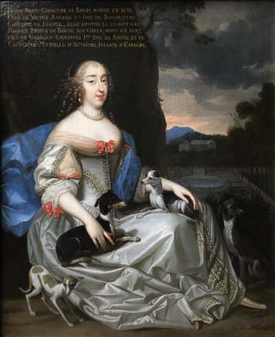 法语：  路易丝-玛丽-克里斯蒂娜，萨瓦王妃（？）奥尔良的安妮-玛丽-路易丝肖像，后人题字称她为萨瓦的路易莎-克里斯蒂娜 作者 亨利和查尔斯·博布伦