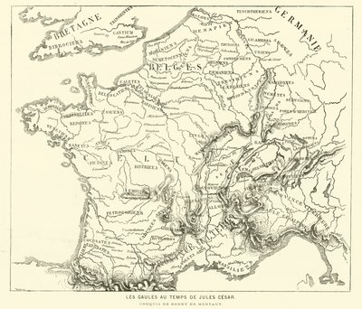 Lands of the Gauls during the time of Julius Caesar (engraving) 作者 亨利·德·蒙托（后）