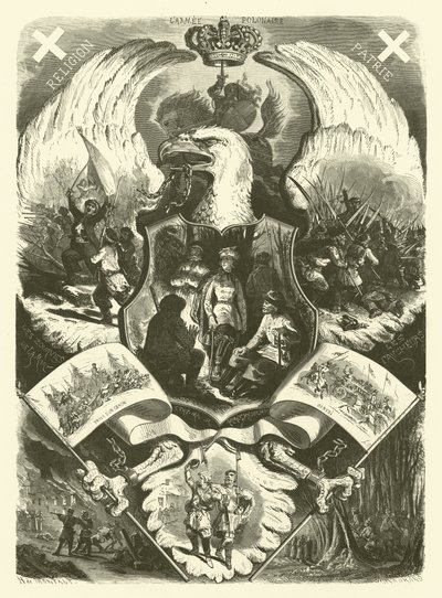 1863-1864 年反俄国统治起义期间波兰军队的士兵和制服（雕刻） 作者 亨利·德·蒙托（后）