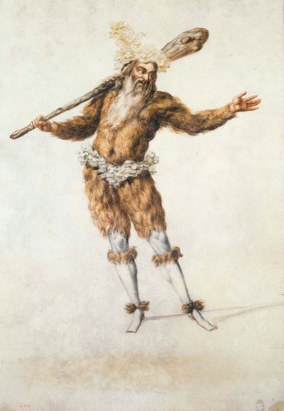 野人的芭蕾舞服装，约 1654 年（水粉画） 作者 亨利·德·吉赛