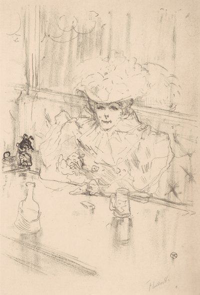 在汉内顿餐馆，1898年，1898年。 作者 亨利·德·图卢兹·劳特雷克