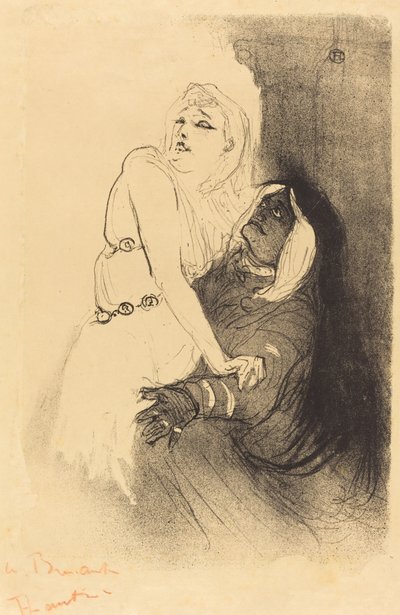 在文艺复兴时期：萨拉-伯恩哈特在 "菲德尔 "中 (A la Renaissance: Sarah Bernhardt dans "Phèdre" ) 作者 亨利·德·图卢兹·劳特雷克