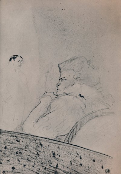 布兰德斯在她的更衣室，约1895年，1946年 作者 亨利·德·图卢兹·劳特雷克