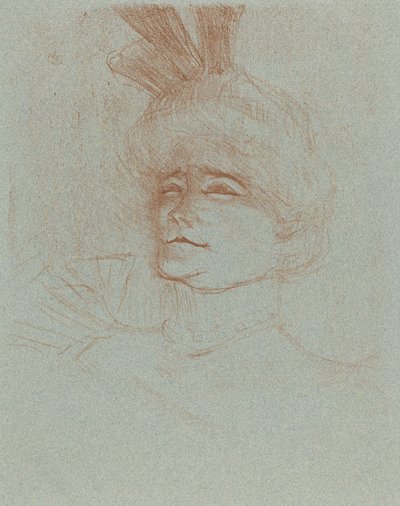 Marcelle Lender夫人的半身像，翻转四分之三 Marcelle Lender夫人的半身像...，1898年。 作者 亨利·德·图卢兹·劳特雷克