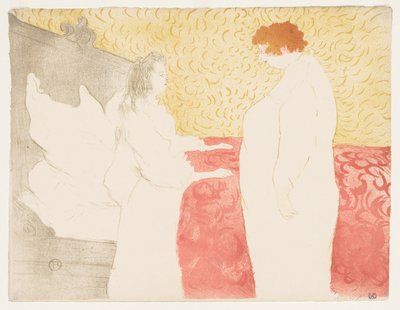 埃勒斯：《躺在床上的女人》，1896年。 作者 亨利·德·图卢兹·劳特雷克