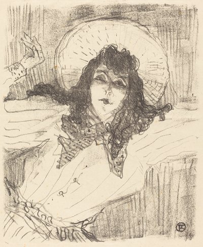 伊娃-拉沃利耶尔，1896年。 作者 亨利·德·图卢兹·劳特雷克
