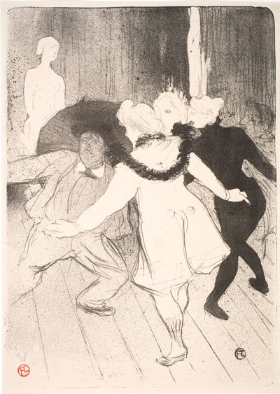 贝热剧院：普鲁德霍姆先生的谨慎 作者 Henri de Toulouse Lautrec