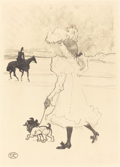 在森林中 Au bois, 1899. 作者 亨利·德·图卢兹·劳特雷克