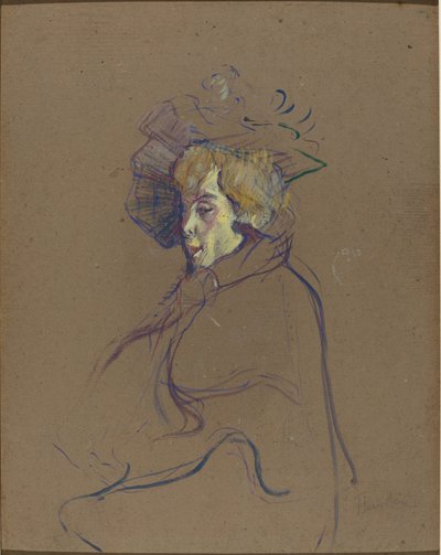 简-艾弗尔，1892年。 作者 亨利·德·图卢兹·劳特雷克
