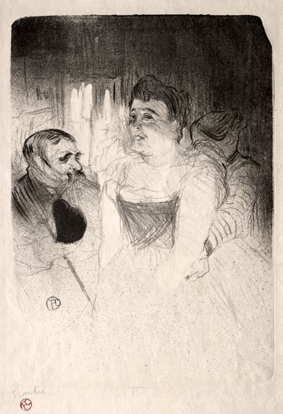 朱迪克（Judic in the Loge），1894年。 作者 亨利·德·图卢兹·劳特雷克