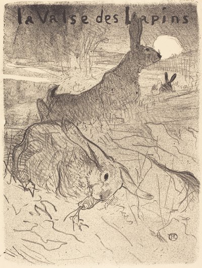 兔子圆舞曲》，1895年。 作者 亨利·德·图卢兹·劳特雷克