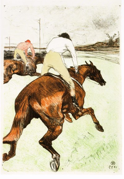 骑师，1899年 作者 亨利·德·图卢兹·劳特雷克