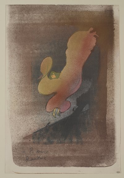 洛伊富勒小姐，1893年（编织纸上的彩色石版画） 作者 亨利·德·图卢兹·劳特雷克