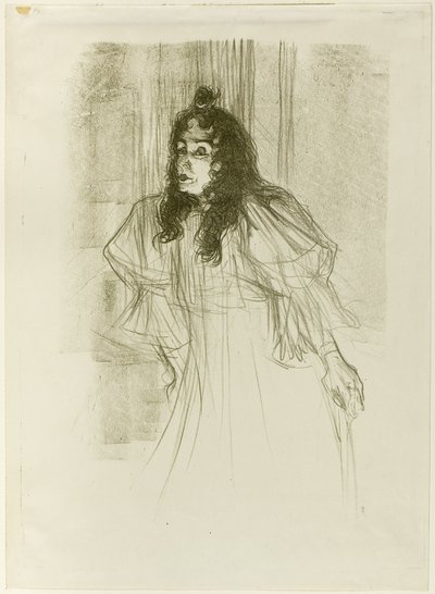 长发飘飘的梅-贝尔福特小姐 作者 Henri de Toulouse-Lautrec