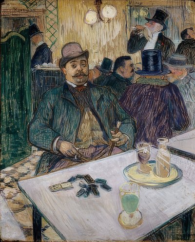 einem咖啡厅的Boileau先生。 1893年 作者 Henri de Toulouse Lautrec