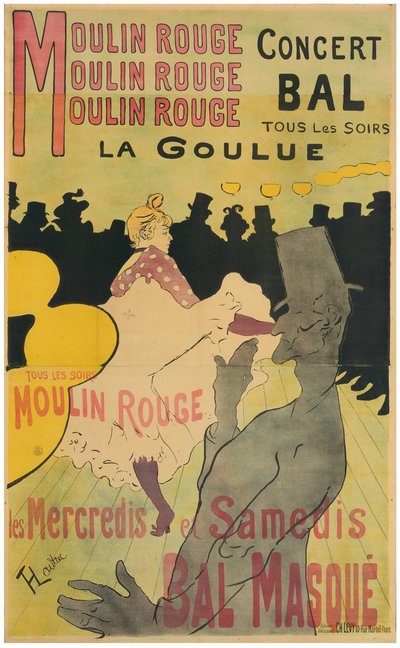 红磨坊，La Goulue 作者 Henri de Toulouse-Lautrec