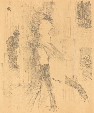 在舞台上 Sur la scène, 1898. 作者 亨利·德·图卢兹·劳特雷克