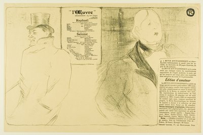 奥斯卡-王尔德与罗曼-库鲁斯--《拉斐尔与萨洛梅》节目单 作者 Henri de Toulouse Lautrec