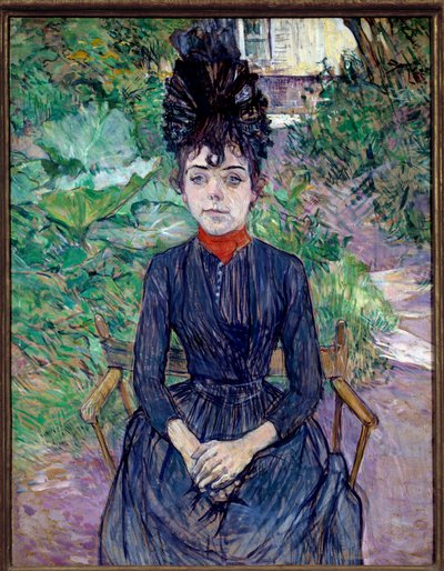 亨利·德·图卢兹·劳特累克 (Henri de Toulouse Lautrec) (1864-1901) 的画作 Justine Dieuhl 的肖像 1891 年 0.74x0.58 m 巴黎，奥赛博物馆 作者 亨利·德·图卢兹·劳特雷克