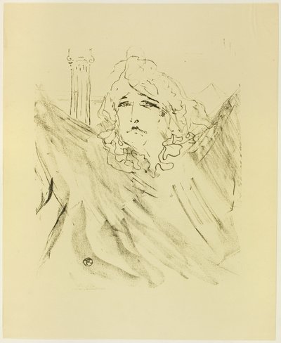 莎拉-伯恩哈特，选自 Treize Lithographies 作者 亨利·德·图卢兹·劳特雷克