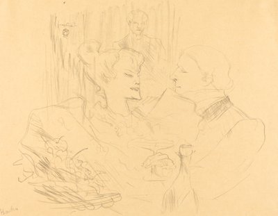 在伦敦吃晚餐 作者 Henri de Toulouse Lautrec