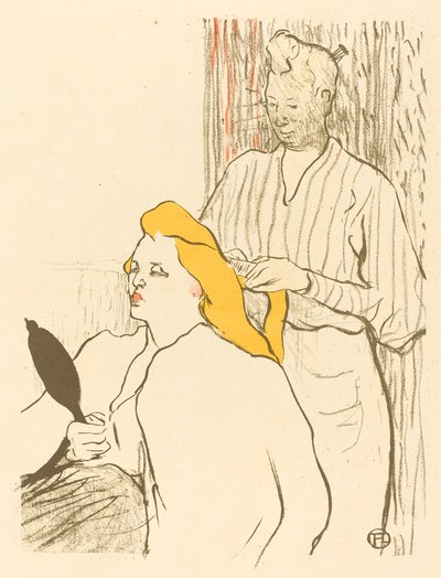 理发师--自由剧院的节目单 Le coiffeur - Programme du Théâtre Libre, 1893. 作者 亨利·德·图卢兹·劳特雷克